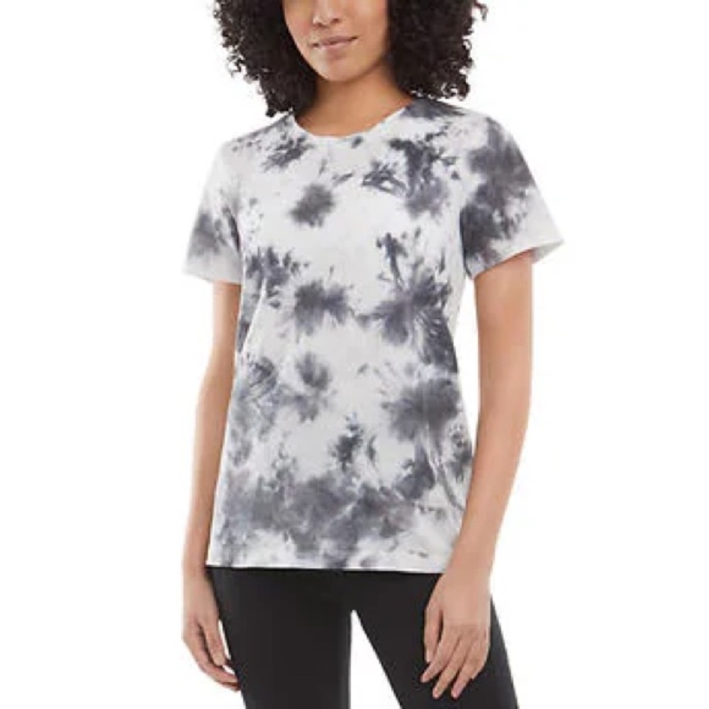 Danskin Tie Dye Black Combo Short Sleeve T-Shirt